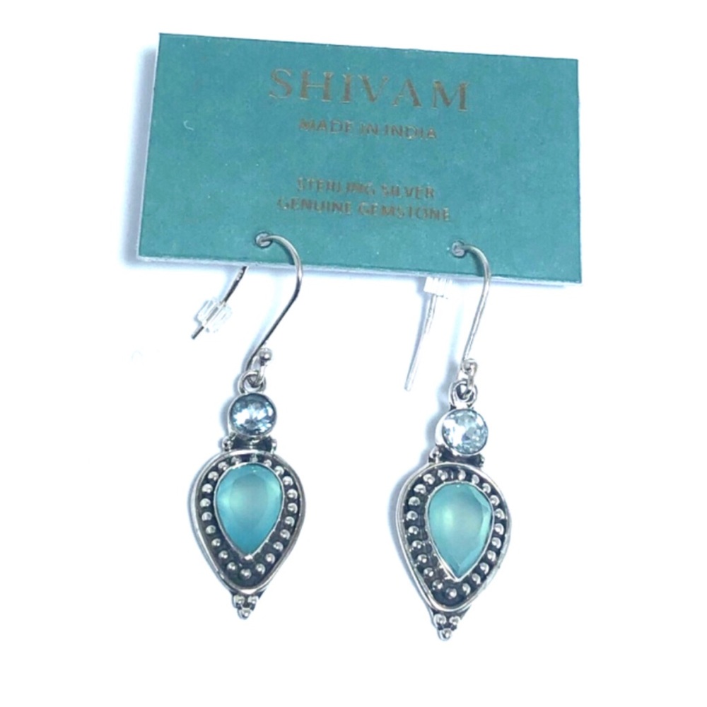 Gorgeous 925 Silver Genuine Gemstone Earrings - Picture 2 of 7